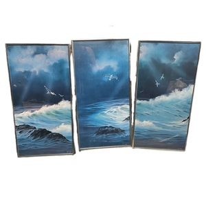 Large three panel pictures set